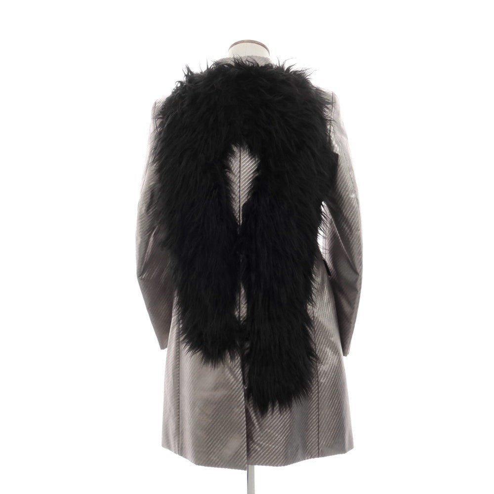 [Used] COMME des GARCONS HOMME PLUS 2023 Autumn/Winter Polyester Fur Chesterfield Coat Silver [M] [Condition Rank A] [Men&