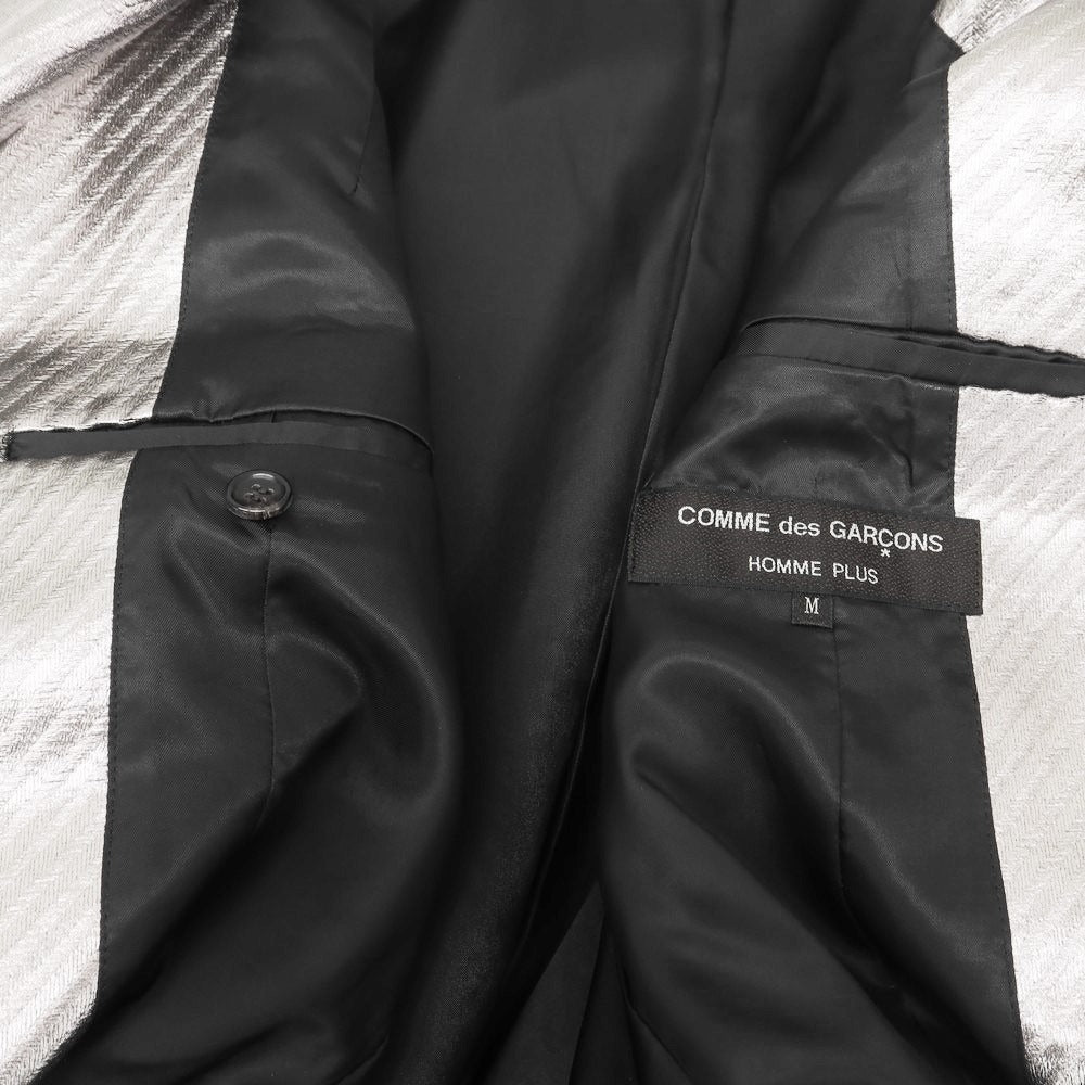 【中古】コムデギャルソンオムプリュス COMME des GARCONS HOMME PLUS 2023年秋冬 ポリエステル系 ファー チェスターフィールドコート シルバー【 M 】【 状態ランクA 】【 メンズ 】