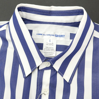 [Used] COMME des GARCONS SHIRT 2023 Autumn/Winter Striped Shirt White x Navy [S] [Condition Rank A] [Men&