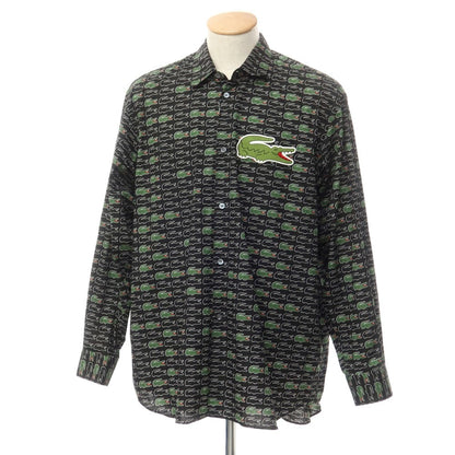 [Used] [Unused] COMME des GARCONS SHIRT × LACOSTE 2023 Autumn/Winter Casual Shirt Black x Green [S] [Condition Rank S] [Men&