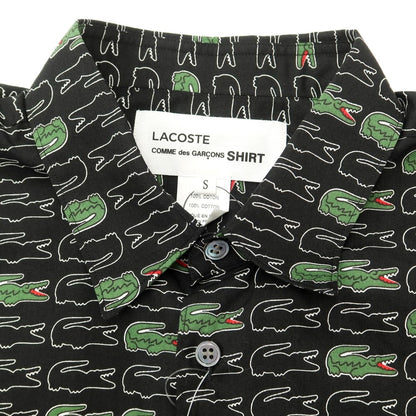 [Used] [Unused] COMME des GARCONS SHIRT × LACOSTE 2023 Autumn/Winter Casual Shirt Black x Green [S] [Condition Rank S] [Men&