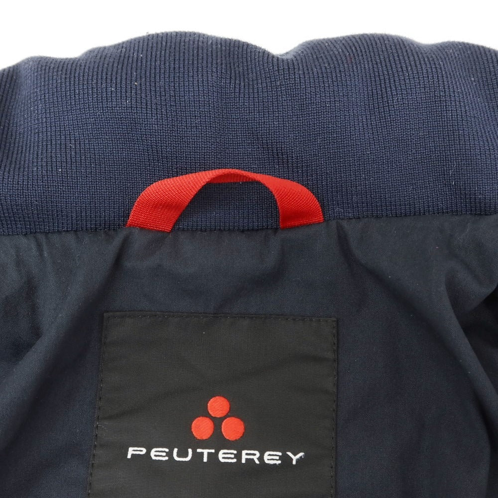 【中古】ピューテリー PEUTEREY ポリエステルコットン スタンドカラー ダウンジャケット ネイビー【 XS 】【 状態ランクC 】【 メンズ 】 [EPD]