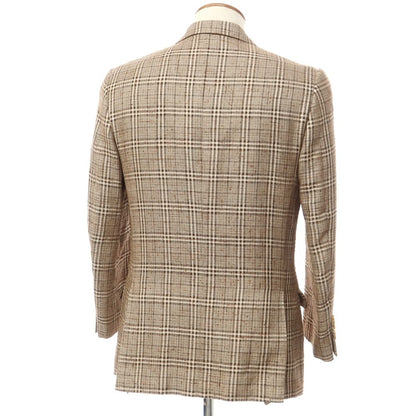 [Used] MP di MASSIMO PIOMBO Silk linen check 3B casual jacket brown [Size 46] [BRW] [S/S] [Condition rank B] ​​[Men&