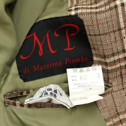 [Used] MP di MASSIMO PIOMBO Silk linen check 3B casual jacket brown [Size 46] [BRW] [S/S] [Condition rank B] ​​[Men&