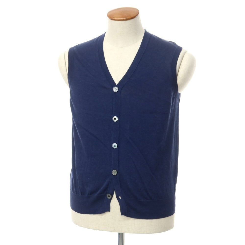 [Used] Drumohr Cotton Knit Vest Navy [Size 46] [NVY] [S/S] [Condition Rank B] [Men&