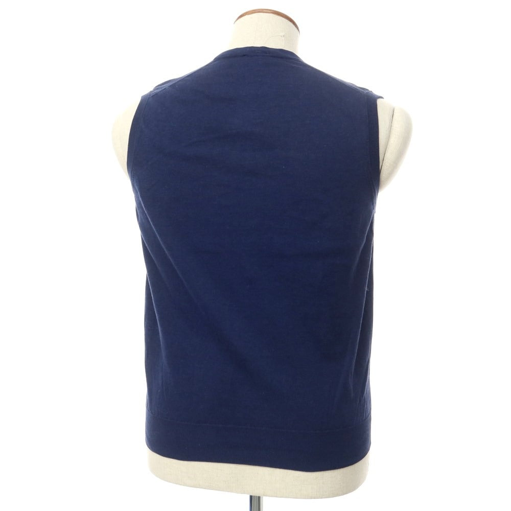 [Used] Drumohr Cotton Knit Vest Navy [Size 46] [NVY] [S/S] [Condition Rank B] [Men&