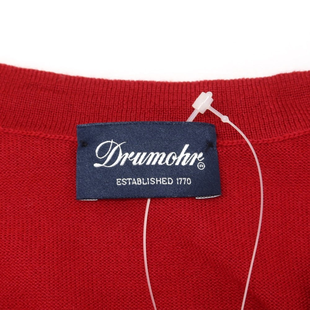 【中古】ドルモア DRUMOHR ウール ハイゲージ ニットベスト レッド【 44 】【 状態ランクB 】【 メンズ 】