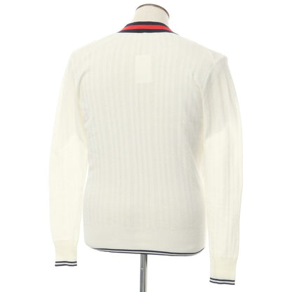 [Used] Letroyes Cotton Cardigan White x Navy [Size 4] [WHT] [S/S] [Condition Rank B] [Men&