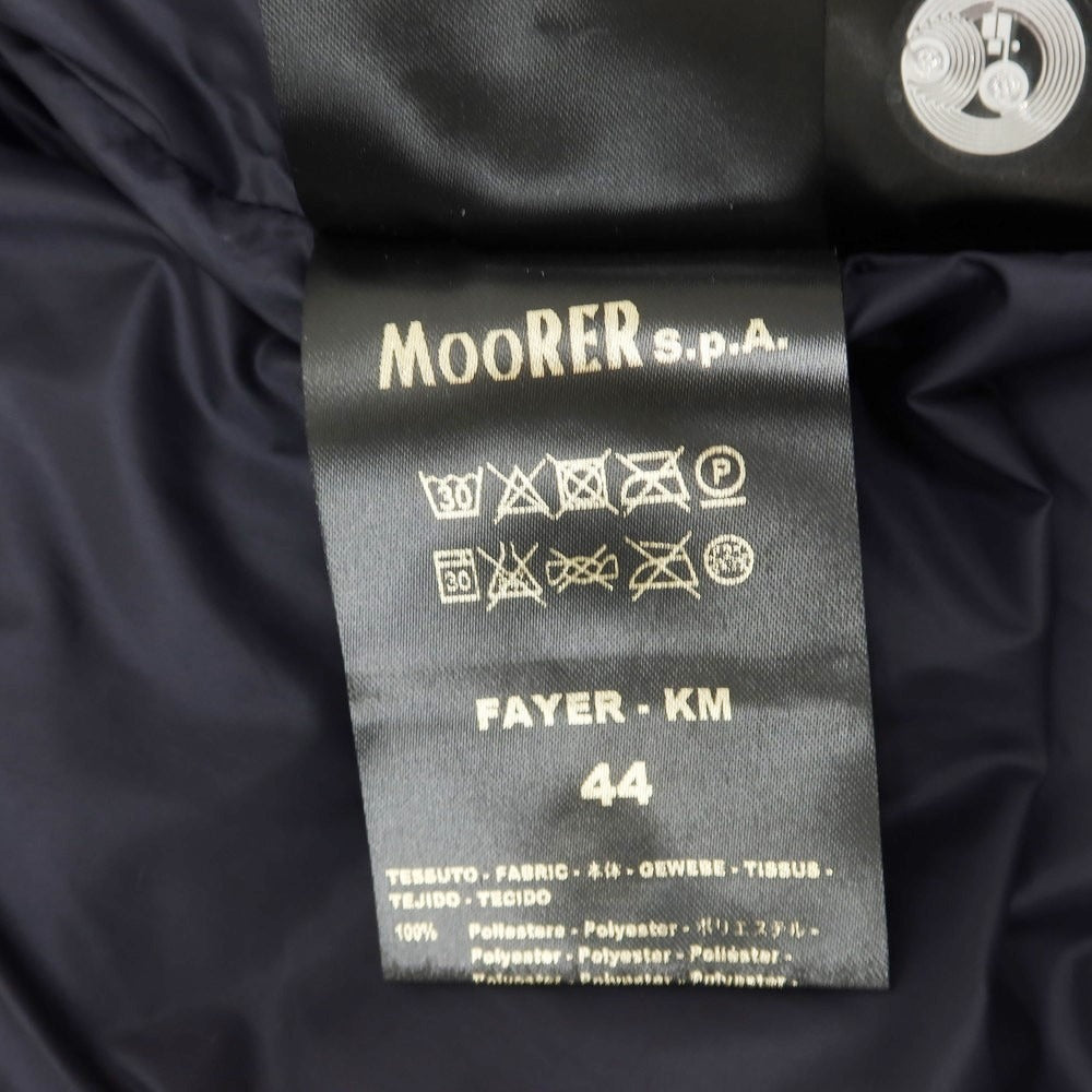 【中古】ムーレー MOORER ポリエステル ダブルジップ ダウンベスト ダークネイビー【 44 】【 状態ランクB 】【 メンズ 】