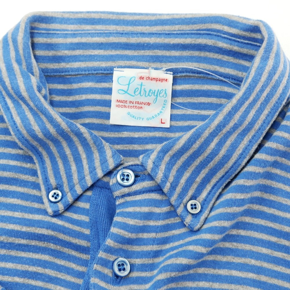 【中古】ルトロワ Letroyes コットン ボタンダウン 半袖ポロシャツ ブルーxグレー【サイズL】【BLU】【S/S】【状態ランクC】【メンズ】【759492】
[BPD]