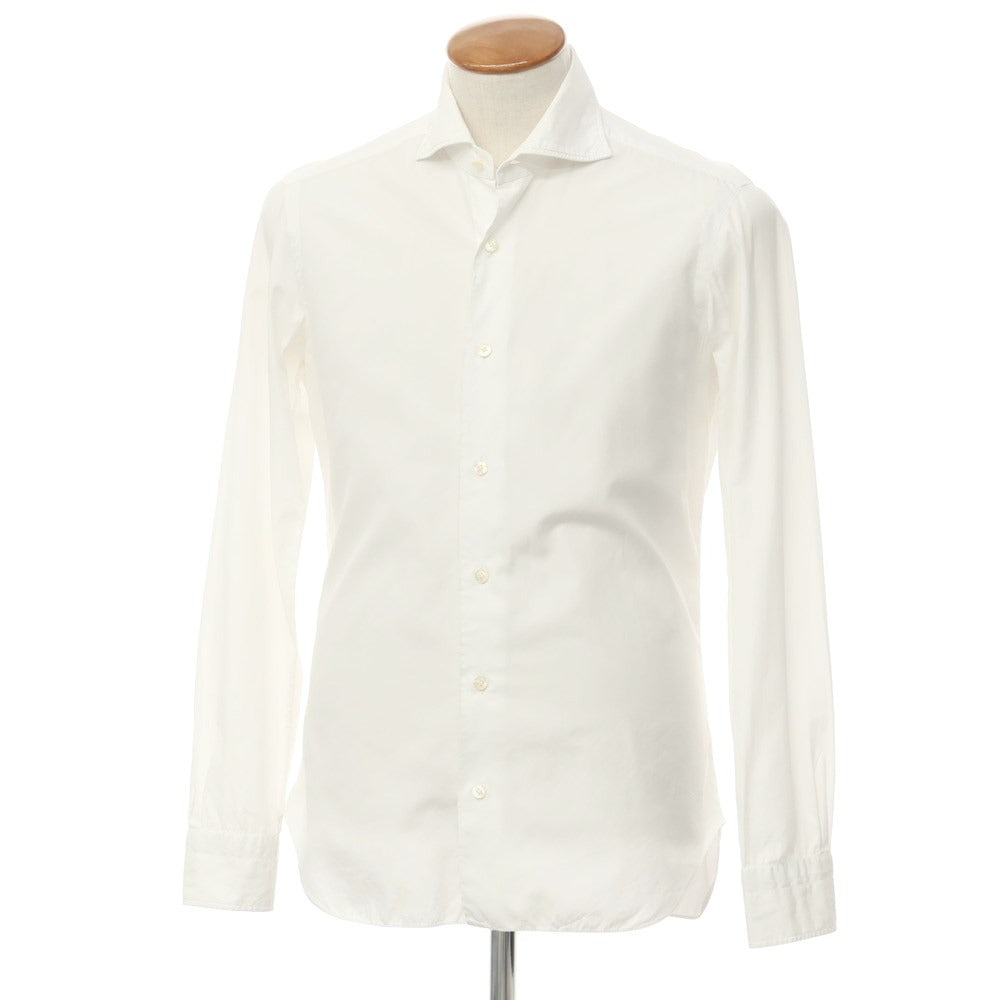 [Used] BARBA DANDY LIFE Cotton Horizontal Collar Dress Shirt White [39] [Condition Rank D] [Men&