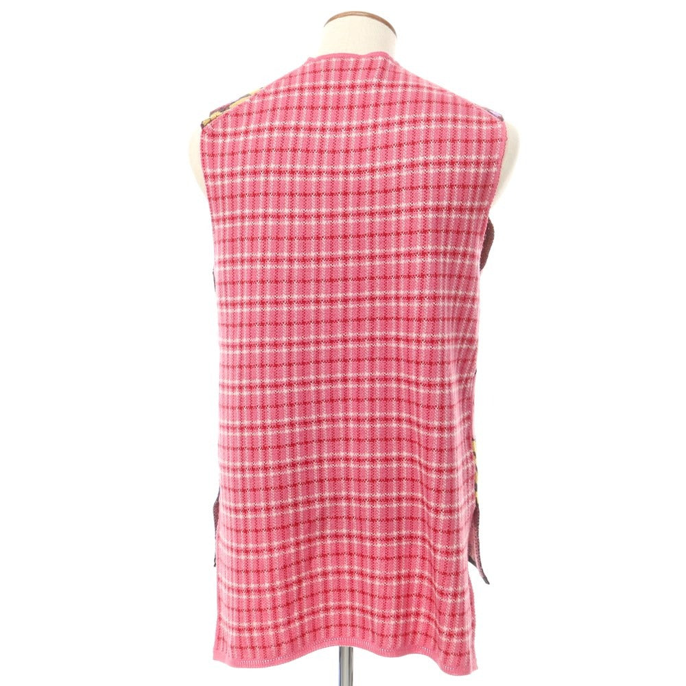 [Used] COMME des GARCONS HOMME PLUS Spring/Summer 2022 Mid-gauge wool acrylic knit vest, pink [M] [Condition rank A] [Men&