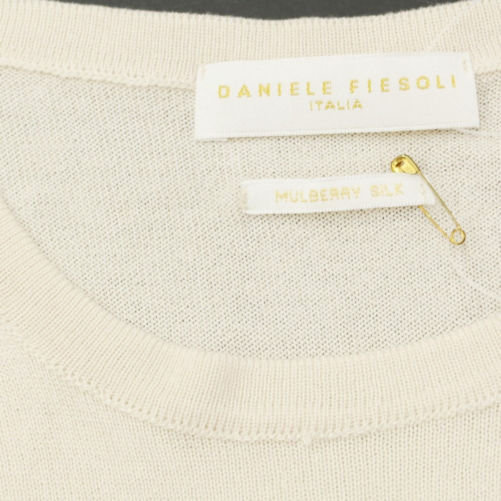 [Used] Daniel Fiesoli DANIELE FIESOLI High gauge silk crew neck short sleeve knit light beige [M] [Condition rank A] [Men&