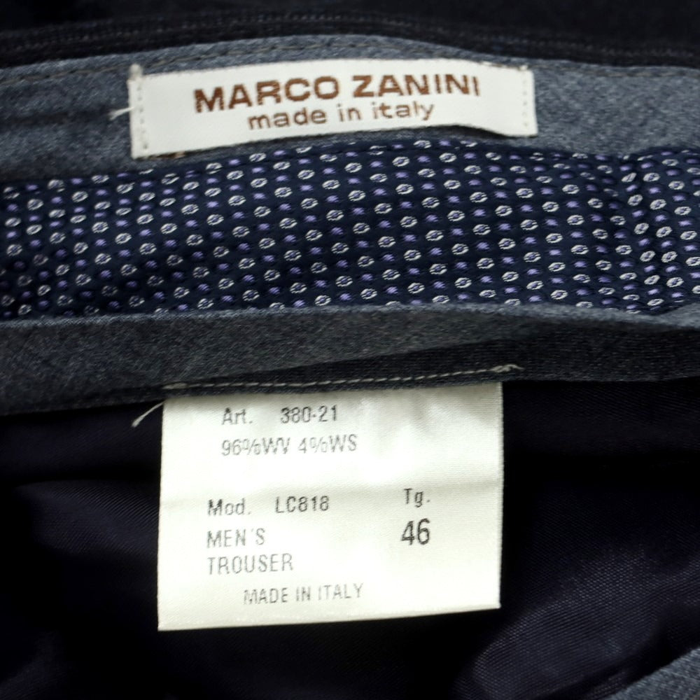 【中古】【未使用】マルコ ザニーニ MARCO ZANINI ウールカシミヤ ストライプ ドレススラックスパンツ ネイビーxライトグレー【サイズ46】【NVY】【A/W】【状態ランクS】【メンズ】【759078】