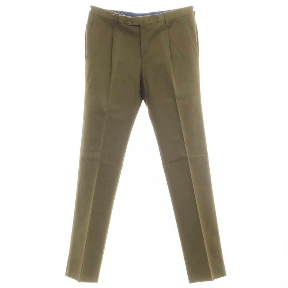 [Used] [Unused] MARCO ZANINI Cotton Casual Slacks Pants Olive Color [Size 52] [KAK] [S/S] [Condition Rank S] [Men&