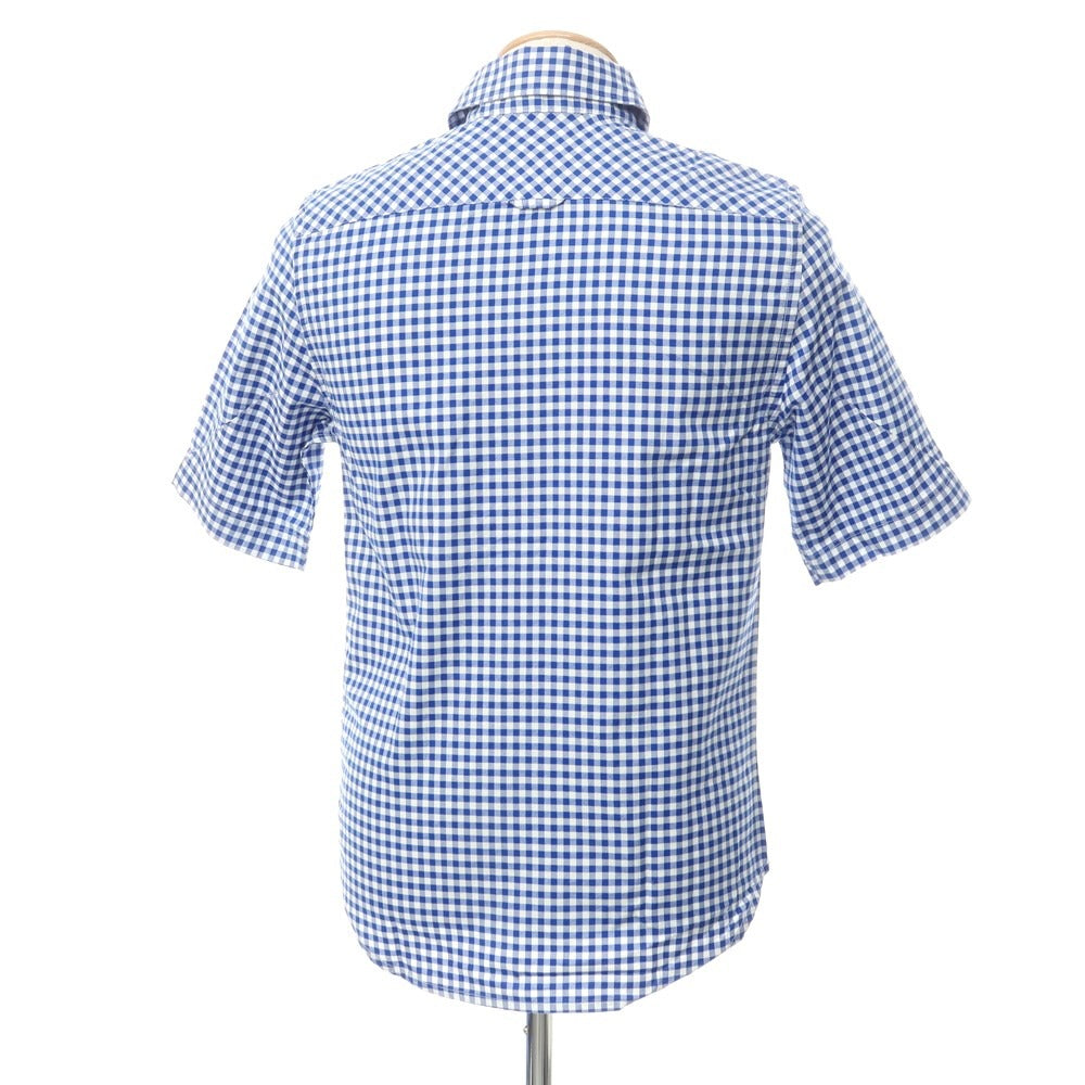 [Used] G-STAR RAW Cotton Check Short Sleeve Shirt Blue x White [XXS] [Condition Rank A] [Men&