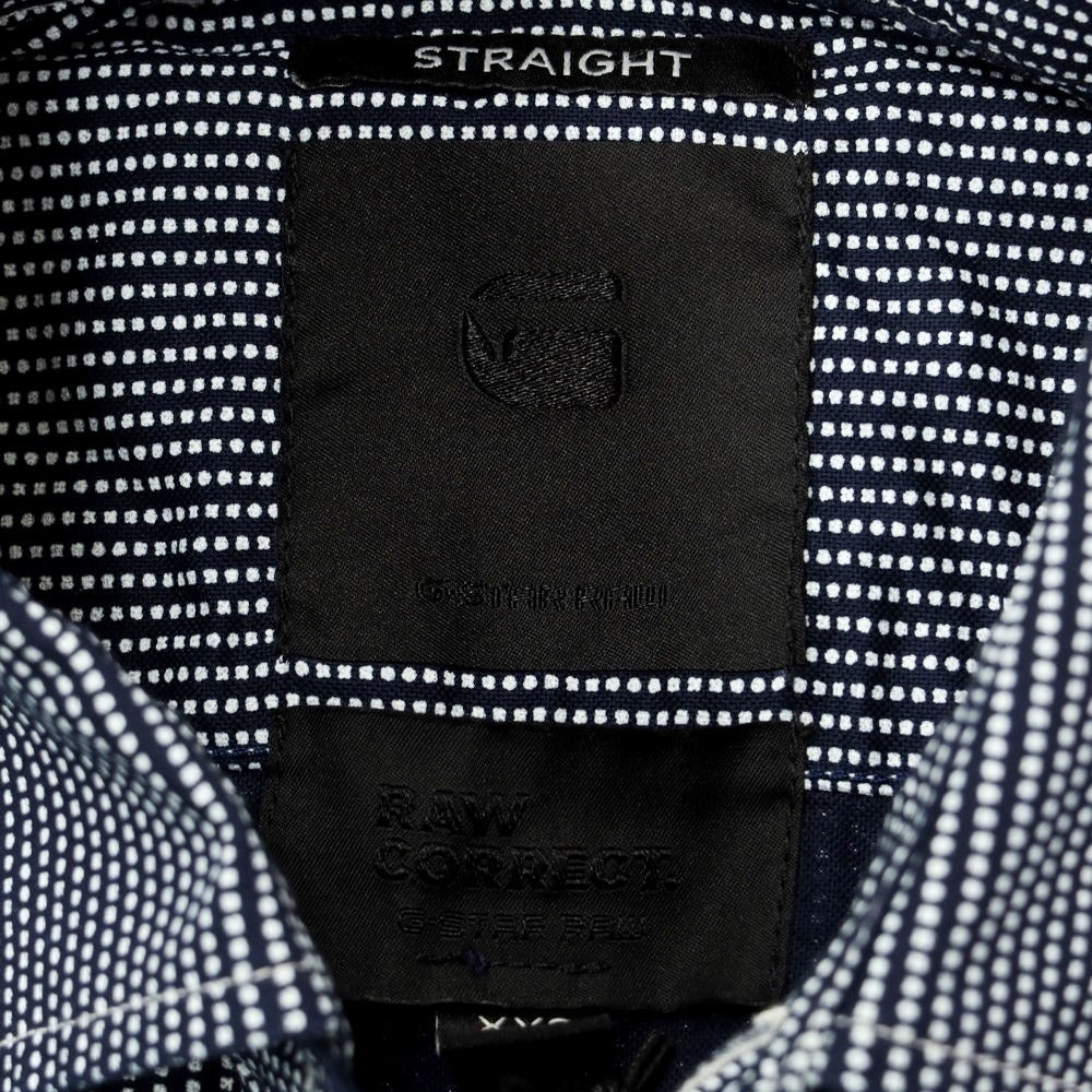 [Used] G-STAR RAW Cotton Polka Dot Short Sleeve Shirt Navy x White [XXS] [Condition Rank A] [Men&