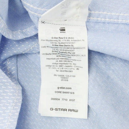 [Used] [Unused] G-STAR RAW Cotton Short Sleeve Shirt Light Blue [XS] [Condition Rank S] [Men&