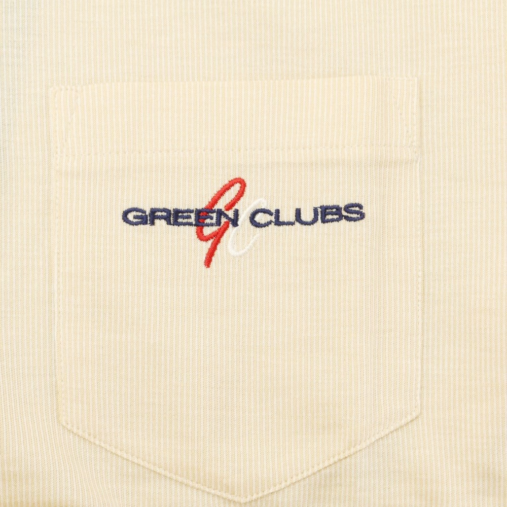 [Used] [Unused] Green Clubs Cotton Short Sleeve Polo Shirt Light Orange x White [4] [Condition Rank S] [Men&