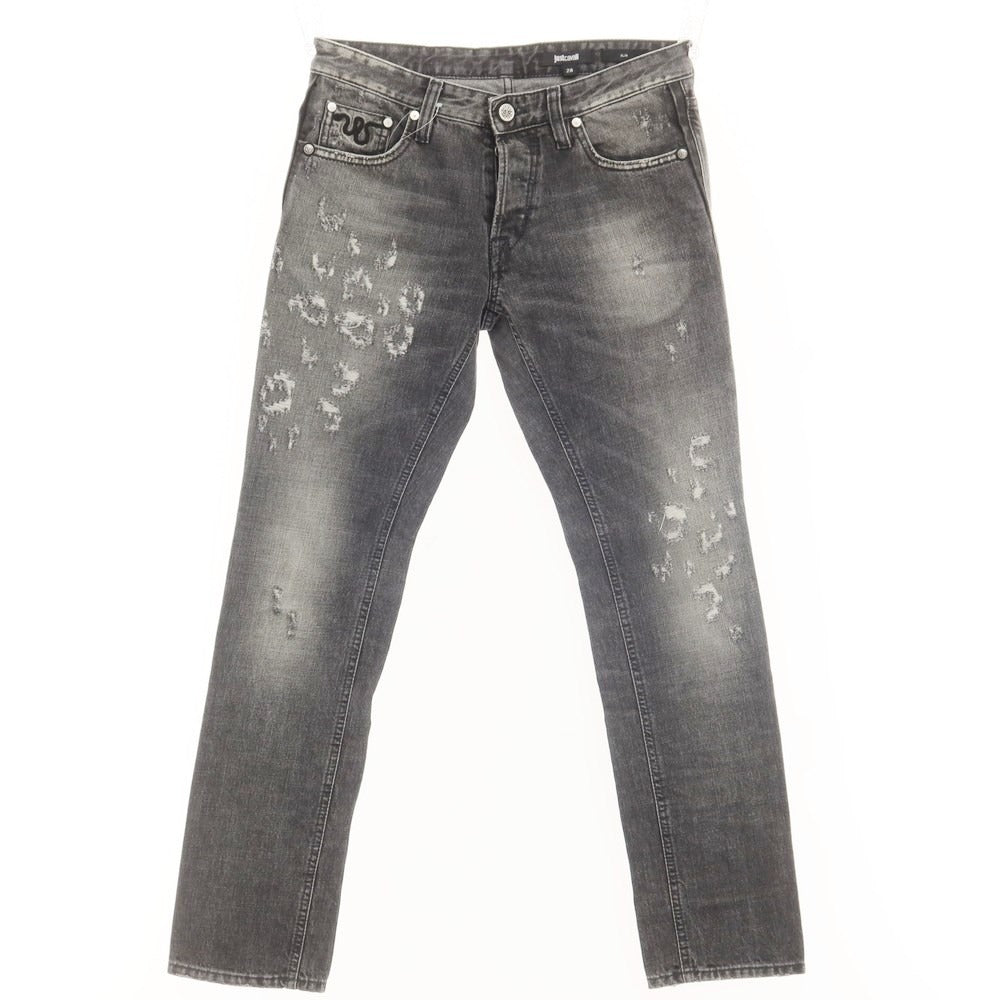 [Used] Just Cavalli Distressed Jeans Denim Pants Grey [Size 28] [GRY] [S/S/A/W] [Condition Rank B] [Men&