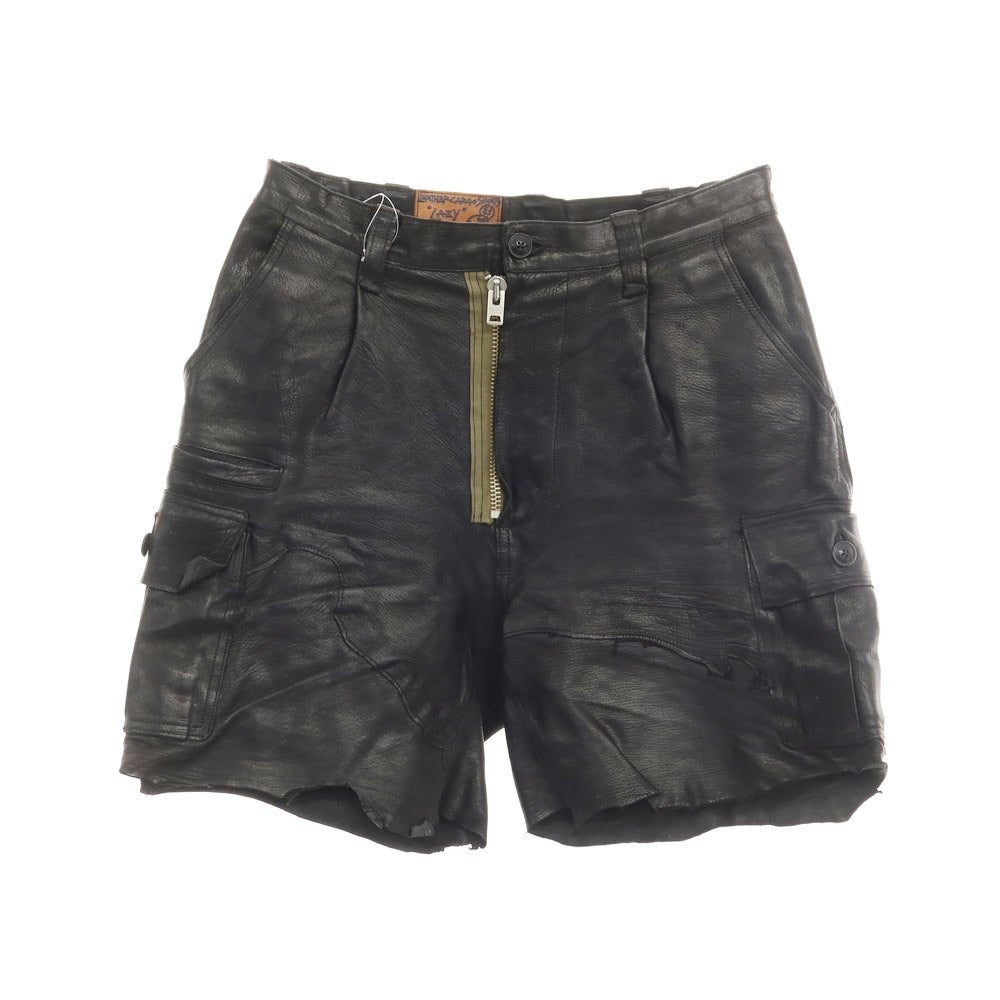 [Used] GOOD KARMA DEVELOPMENT LAZY Ezo deer leather shorts, black [Size 2] [BLK] [S/S] [Condition Rank B] [Men&