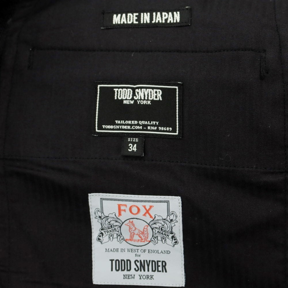 【中古】トッドスナイダー TODD SNYDER ウール ドレススラックスパンツ ダークグレー【サイズ34】【GRY】【A/W】【状態ランクC】【メンズ】【759077】