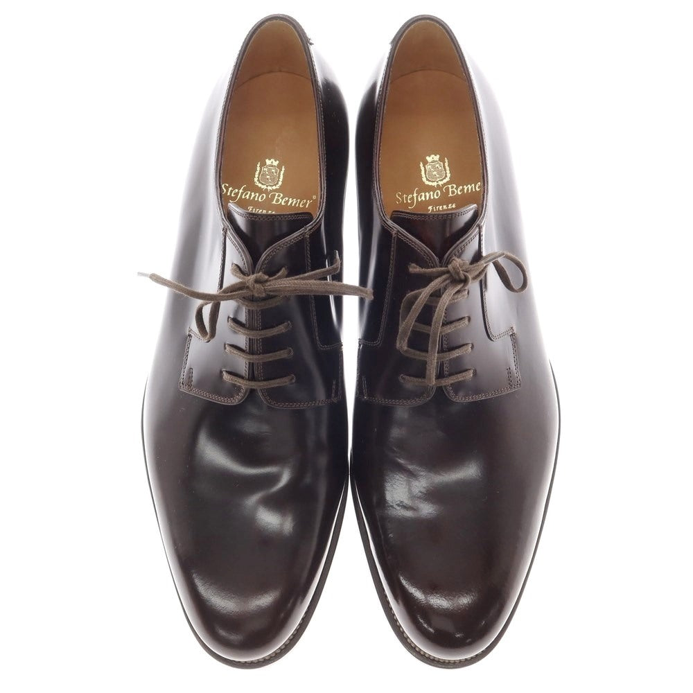 [Used] [Unused] Stefano Bemer Plain Toe Dress Shoes Dark Brown [40 1/2] [Condition Rank S] [Men&