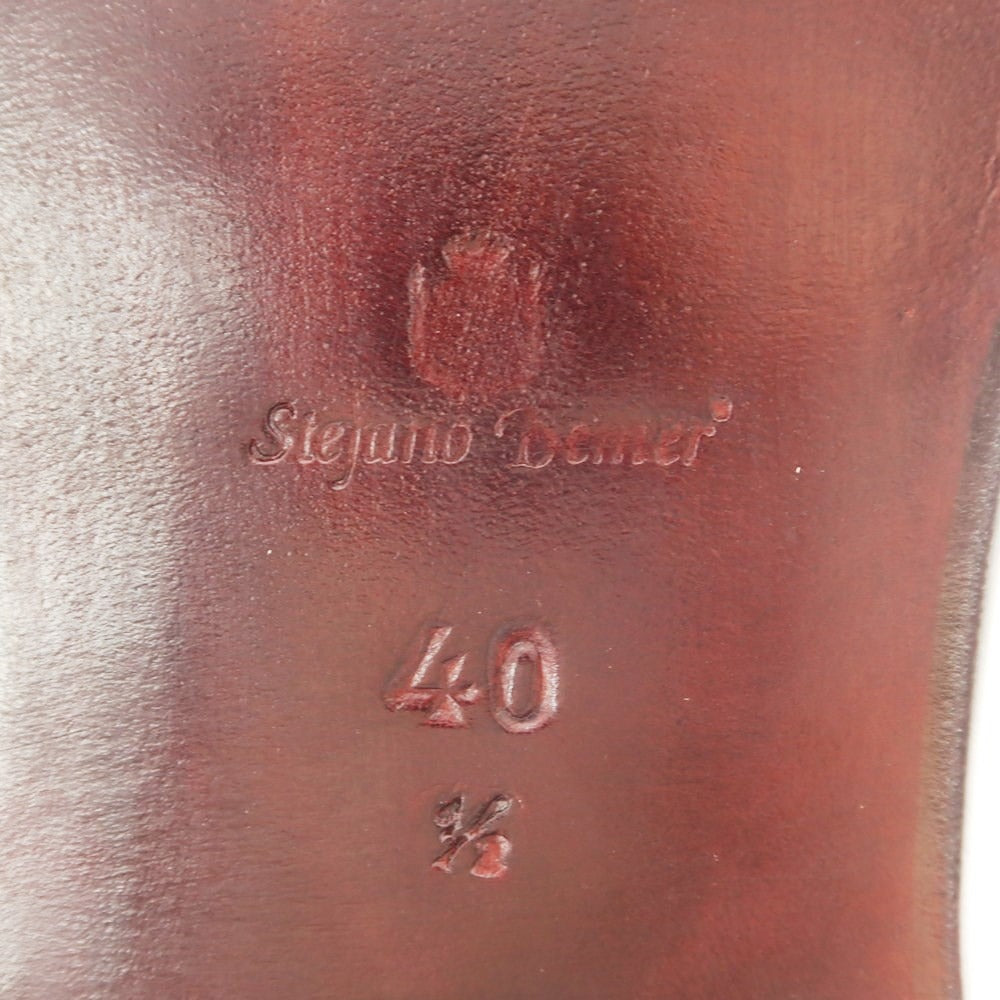 [Used] [Unused] Stefano Bemer Plain Toe Dress Shoes Dark Brown [40 1/2] [Condition Rank S] [Men&