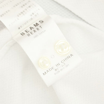 [Used] BEAMS HEART Cotton Wide Collar Dress Shirt White [M] [Condition Rank C] [Men&