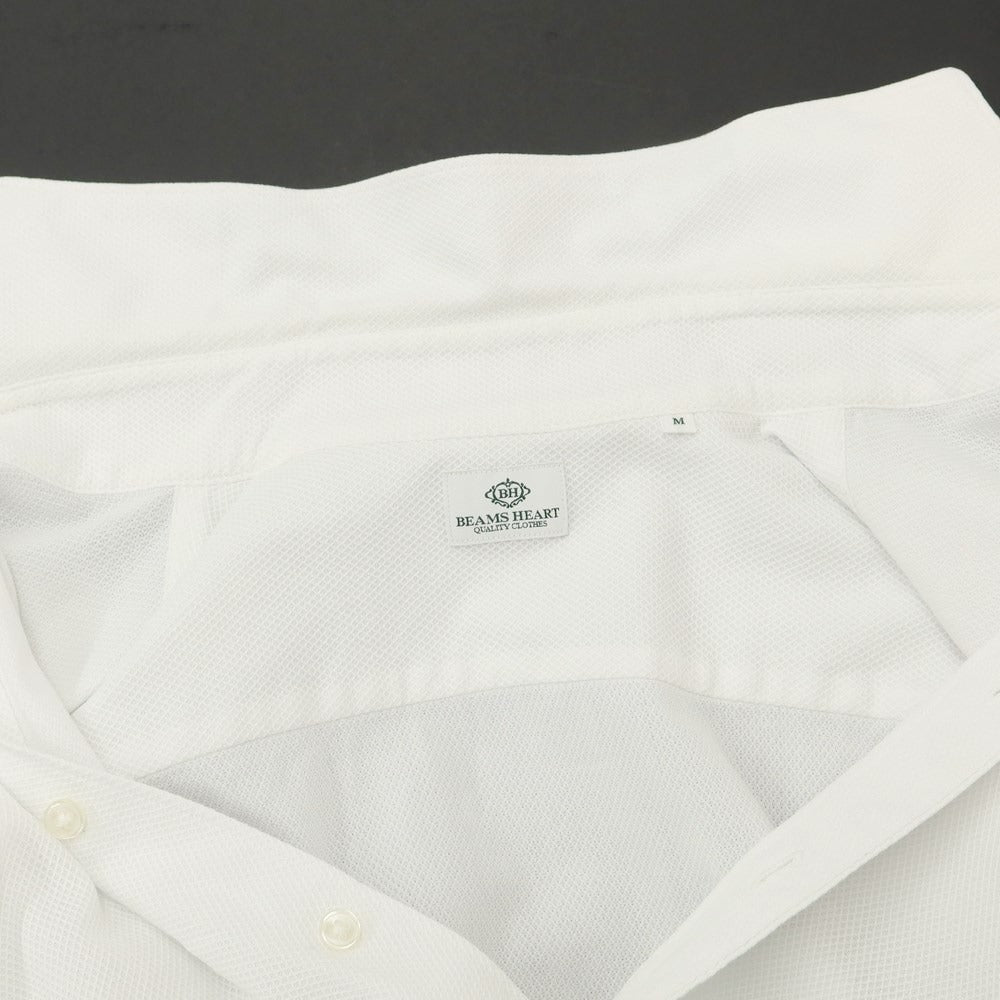 [Used] BEAMS HEART Cotton Wide Collar Dress Shirt White [M] [Condition Rank C] [Men&