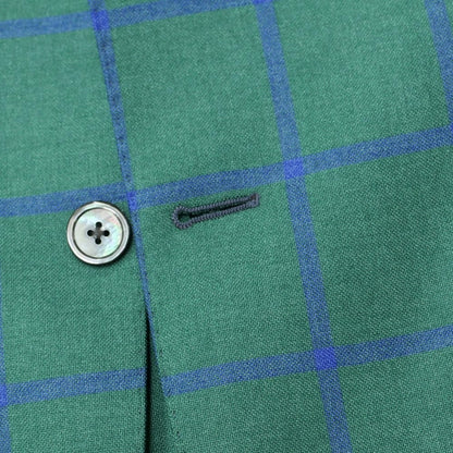 [Used] LBM1911 Cashmere Silk Check Tailored Jacket Green x Blue [46] [Condition Rank B] ​​[Men&