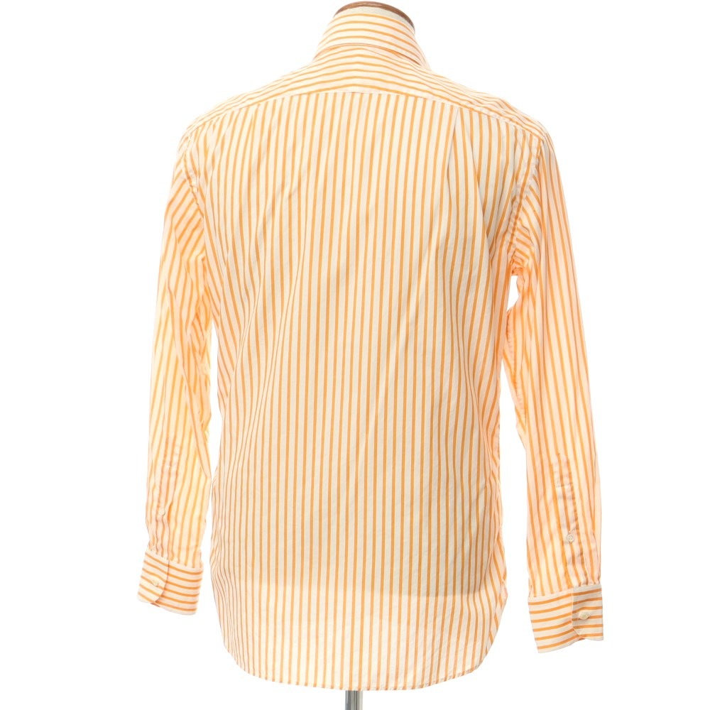 [Used] GUY ROVER Cotton Striped Button-down Casual Shirt White x Orange [39] [Condition Rank B] ​​[Men&