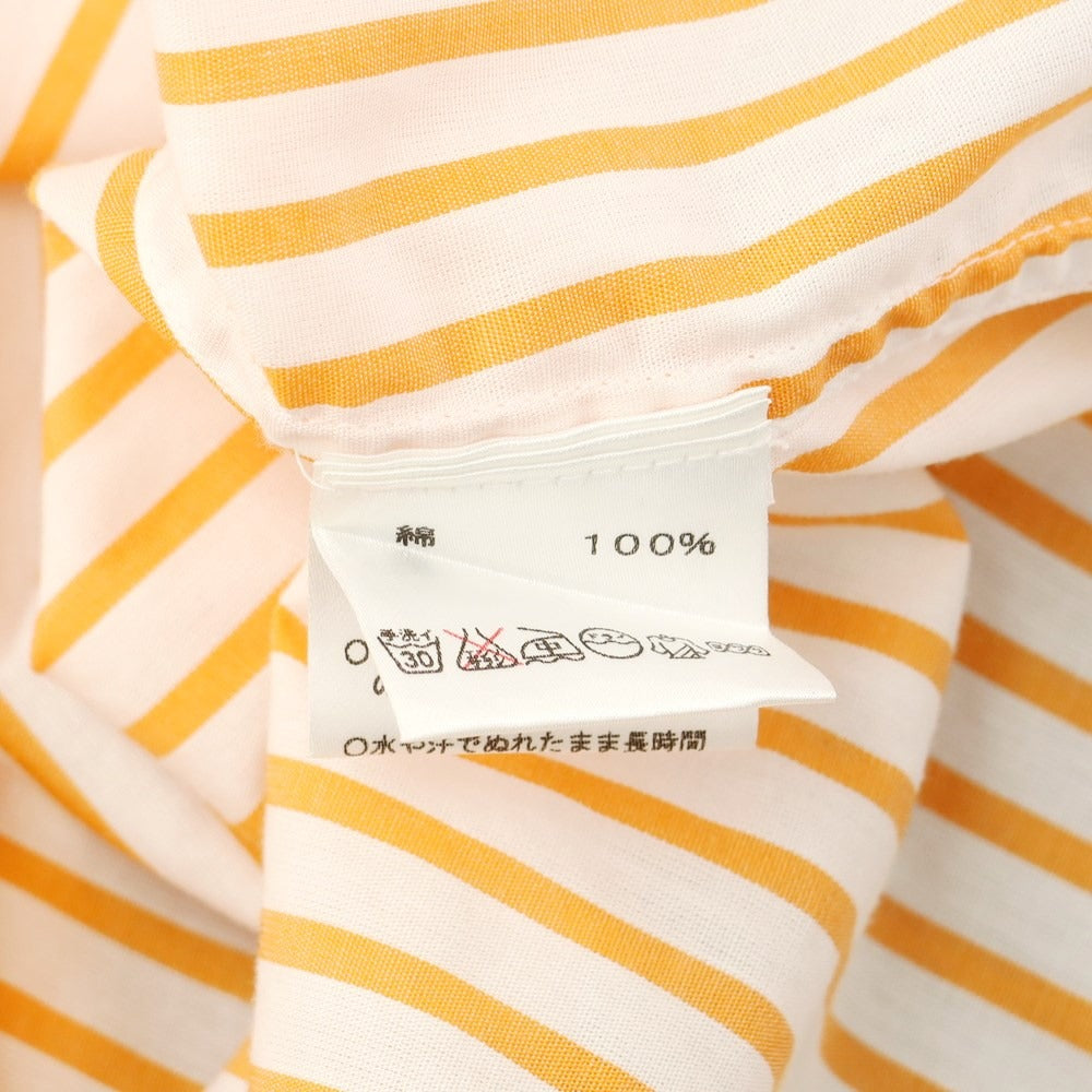 [Used] GUY ROVER Cotton Striped Button-down Casual Shirt White x Orange [39] [Condition Rank B] ​​[Men&