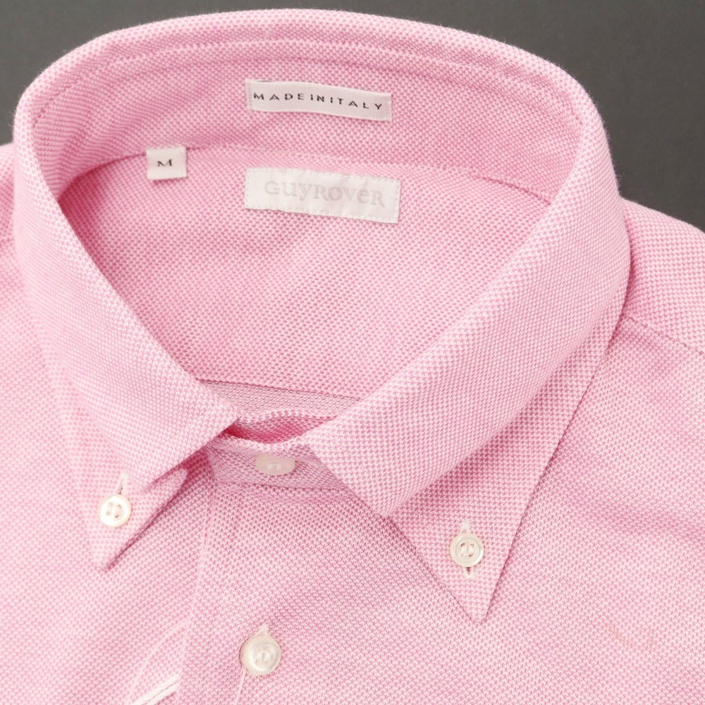 [Used] GUY ROVER Cotton Pique Button-down Short Sleeve Polo Shirt Pink [Size M] [PNK] [S/S] [Condition Rank B] [Men&