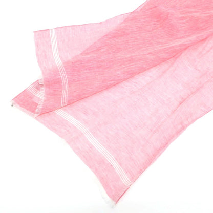 [Used] [Unused] CANTINI Linen Stole Pink x White [Condition Rank S] [Men&