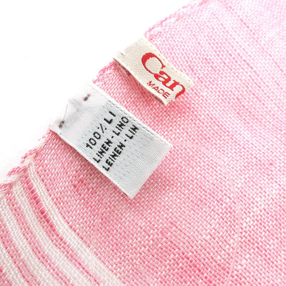 [Used] [Unused] CANTINI Linen Stole Pink x White [Condition Rank S] [Men&