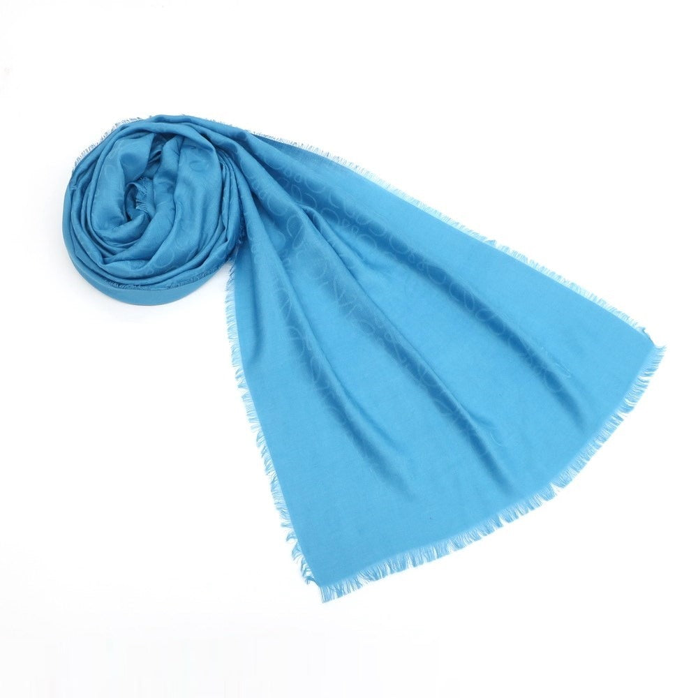 [Used] LOEWE wool silk cashmere scarf, turquoise blue [Condition: A] [Men&