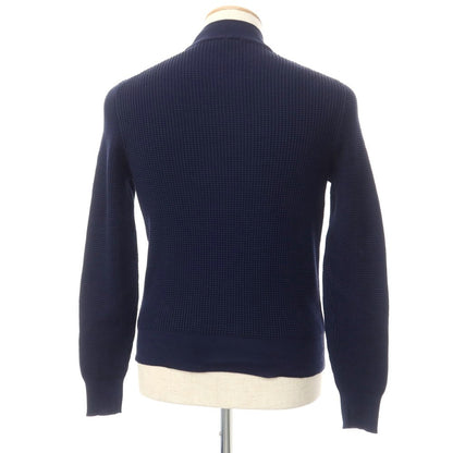 [Used] GRAN SASSO Cotton Mock Neck Pullover Knit Navy [Size 44] [NVY] [S/S] [Condition Rank B] [Men&