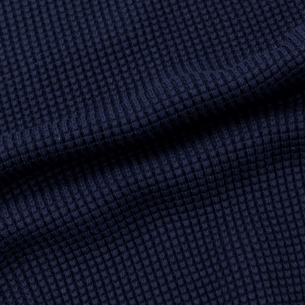 [Used] GRAN SASSO Cotton Mock Neck Pullover Knit Navy [Size 44] [NVY] [S/S] [Condition Rank B] [Men&