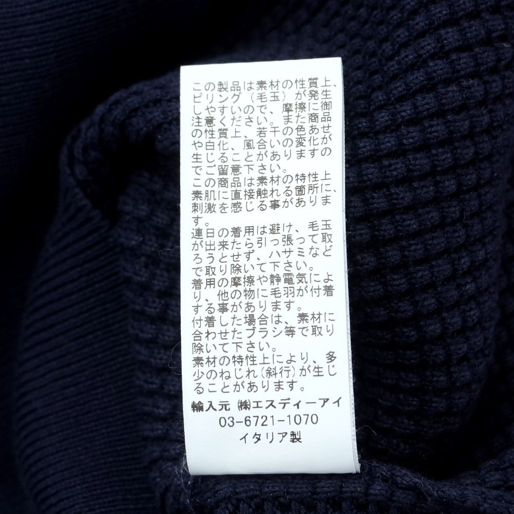 [Used] GRAN SASSO Cotton Mock Neck Pullover Knit Navy [Size 44] [NVY] [S/S] [Condition Rank B] [Men&