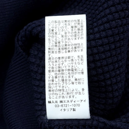 [Used] GRAN SASSO Cotton Mock Neck Pullover Knit Navy [Size 44] [NVY] [S/S] [Condition Rank B] [Men&