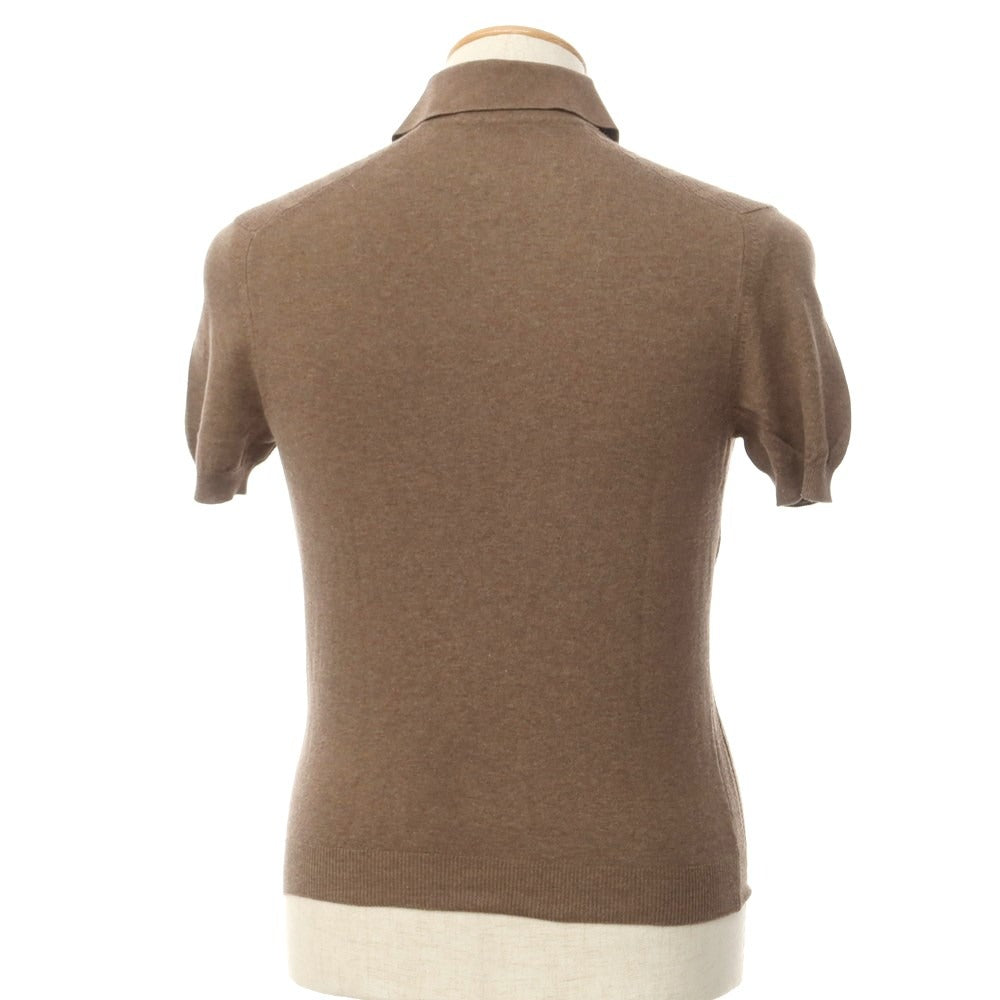 [Used] GRAN SASSO Cotton Short Sleeve Polo Knit Ash Brown [Size 42] [BRW] [S/S] [Condition Rank B] [Men&