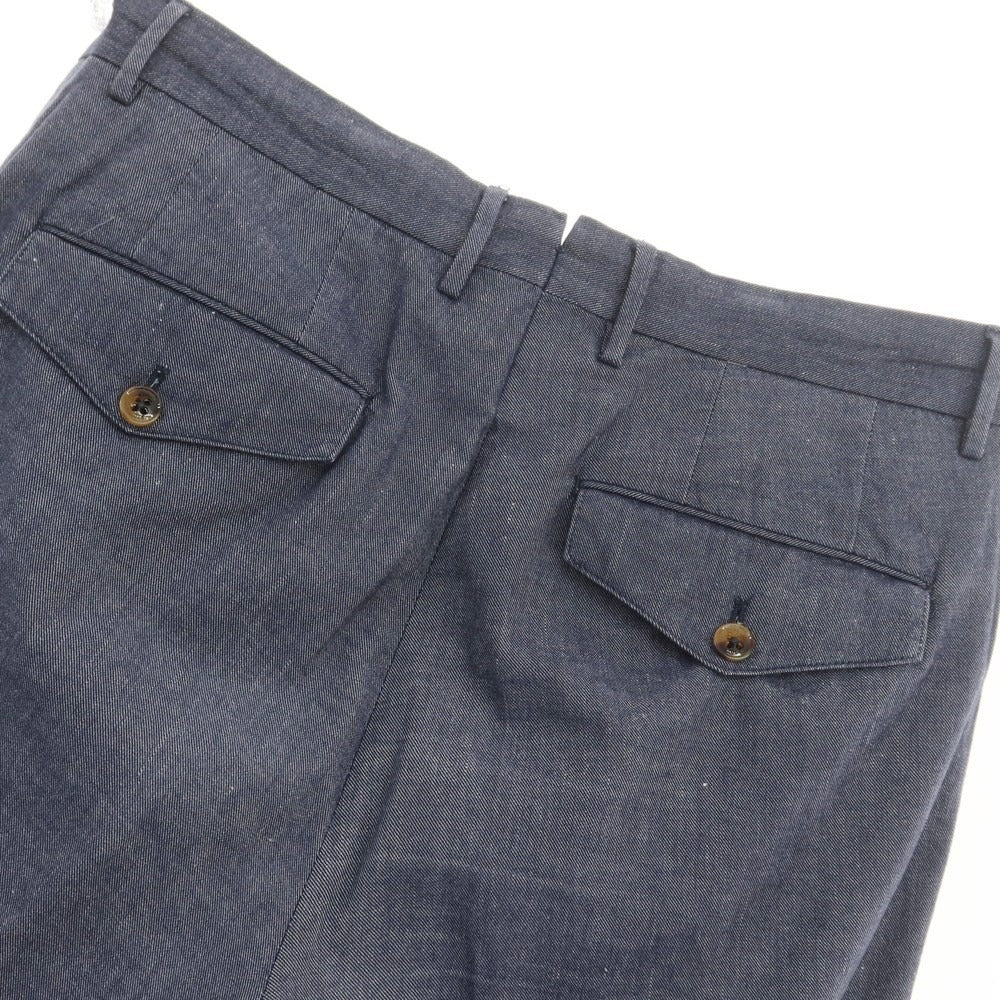 [Used] PT01 CARROT FIT Cotton Linen Casual Slacks Pants Navy [Size 46] [NVY] [S/S] [Condition Rank B] [Men&