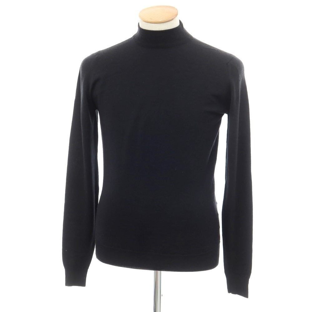 【中古】ジョンスメドレー JOHN SMEDLEY ウール モックネック プルオーバーニット ブラック【サイズS】【BLK】【A/W】【状態ランクB】【メンズ】【759081】