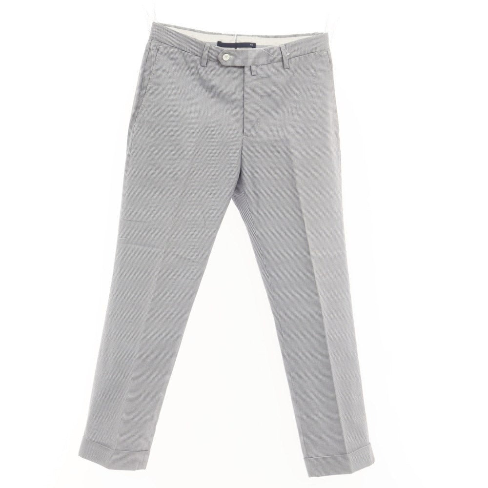[Used] INCOTEX Cotton Houndstooth Casual Slacks Pants Navy x White [Size 46] [NVY] [S/S] [Condition Rank C] [Men&