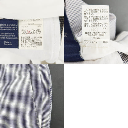 [Used] INCOTEX Cotton Houndstooth Casual Slacks Pants Navy x White [Size 46] [NVY] [S/S] [Condition Rank C] [Men&