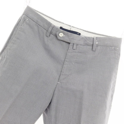 [Used] INCOTEX Cotton Houndstooth Casual Slacks Pants Navy x White [Size 46] [NVY] [S/S] [Condition Rank C] [Men&