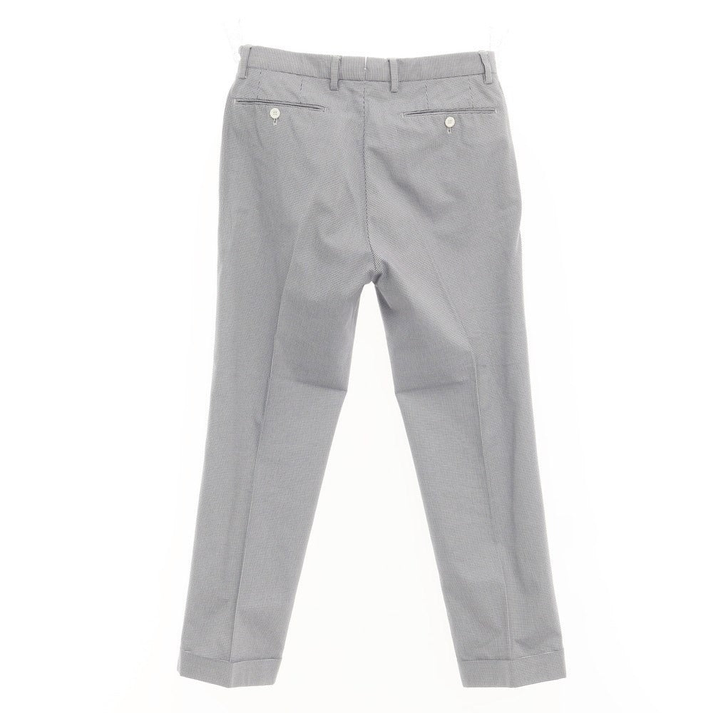 [Used] INCOTEX Cotton Houndstooth Casual Slacks Pants Navy x White [Size 46] [NVY] [S/S] [Condition Rank C] [Men&