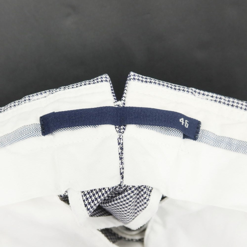 [Used] INCOTEX Cotton Houndstooth Casual Slacks Pants Navy x White [Size 46] [NVY] [S/S] [Condition Rank C] [Men&