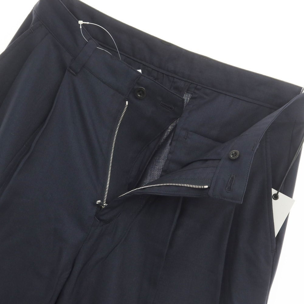 [Used] KIIT Wool Silk Wide Dress Slacks Pants Dark Navy [Size 2] [NVY] [S/S] [Condition Rank B] [Men&